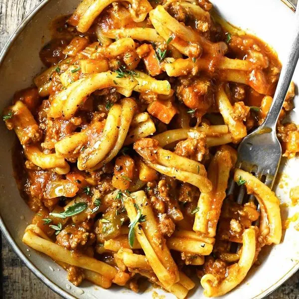 Dairy-Free Nut-Free Pumpkin Beef Bolognese — Mediterranean recipe