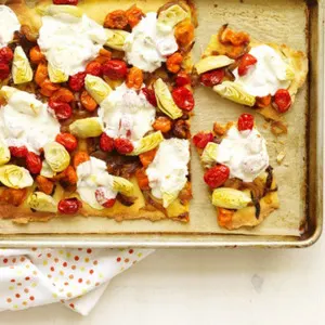 Vegetarian Nut-Free Gluten-Free Roasted Tomato Pizza — Italian recipe