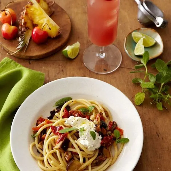 Vegetarian Nut-Free Eggplant Rollitini Pasta — Italian recipe