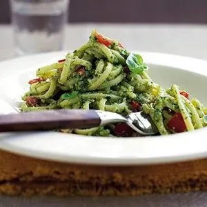 Vegetarian Nut-Free Sicilian-style pesto pasta — Italian recipe