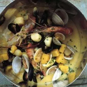 Gluten-Free Nut-Free Saffron Seafood Stew — Mediterranean recipe