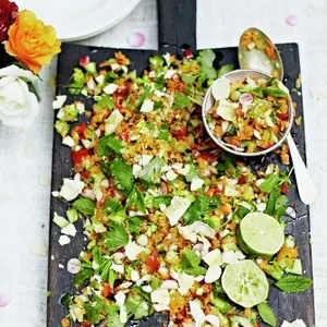 Vegan Vegetarian Indian chopped salad — Indian recipe