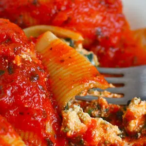 Vegan Vegetarian Dairy-Free Spinach Stuffed Shells — American recipe