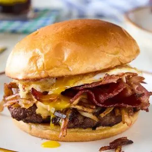 Nut-Free Shellfish-Free Breakfast Burger — American recipe