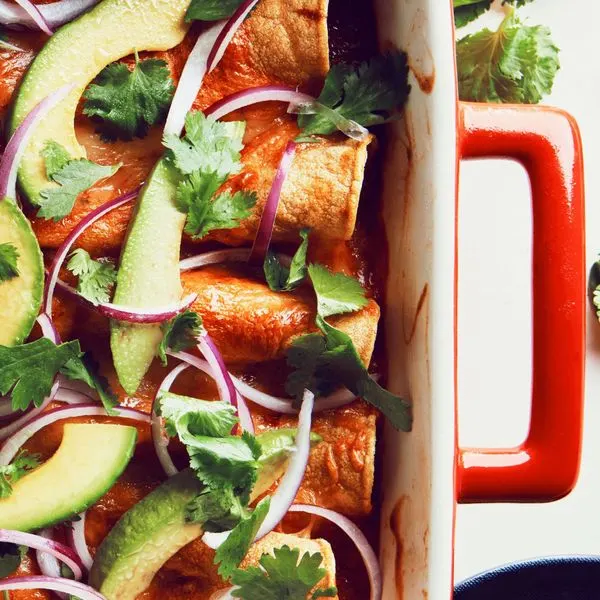 Nut-Free Shellfish-Free Easy Vegetarian Enchiladas — American recipe