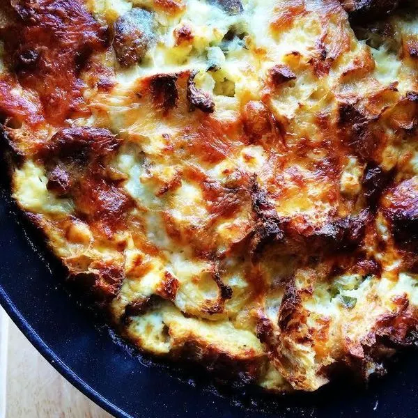 Nut-Free Italian Sausage Strata — Italian recipe