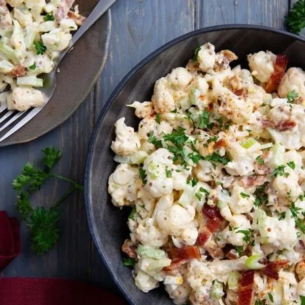 Gluten-Free Dairy-Free Keto Cauliflower Salad — American recipe