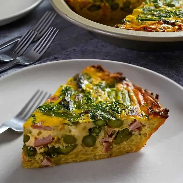 Gluten-Free Nut-Free Asparagus Quiche (Paleo, Whole30, Gluten Free, Dairy Free) — French recipe
