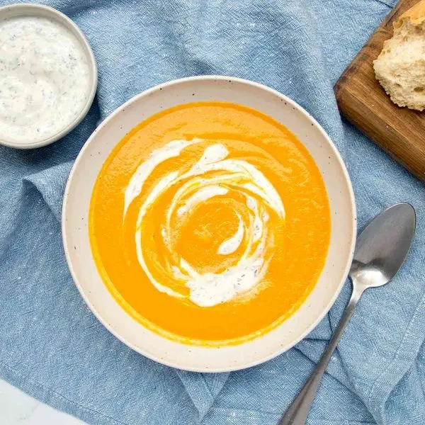 Vegetarian Gluten-Free Classic Creamy Carrot Soup — Mediterranean recipe
