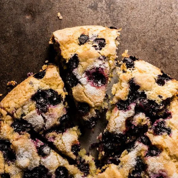 Vegetarian Dairy-Free Gluten Free Blueberry Cornbread Cake — American recipe