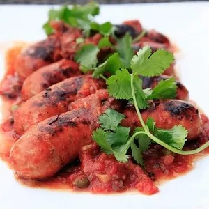 Gluten-Free Dairy-Free Grilled Mexican Chorizo With Spicy Tomato Caper Sauce Recipe — Mexican recipe