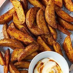 Vegan Vegetarian Air-fryer potato wedges — South american recipe