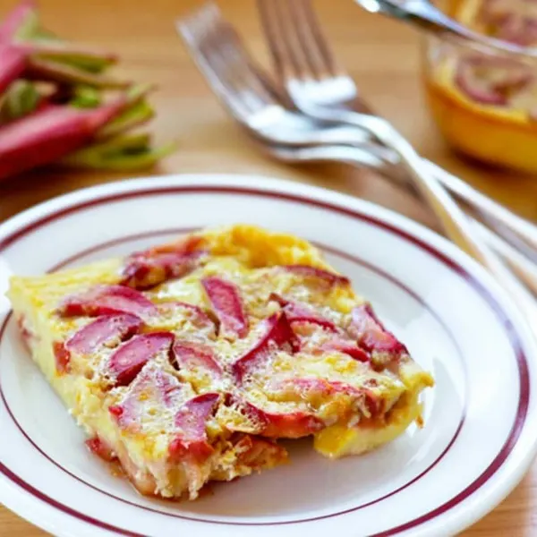 Vegan Vegetarian Spring Dessert Recipe: Roasted Rhubarb Clafouti — French recipe