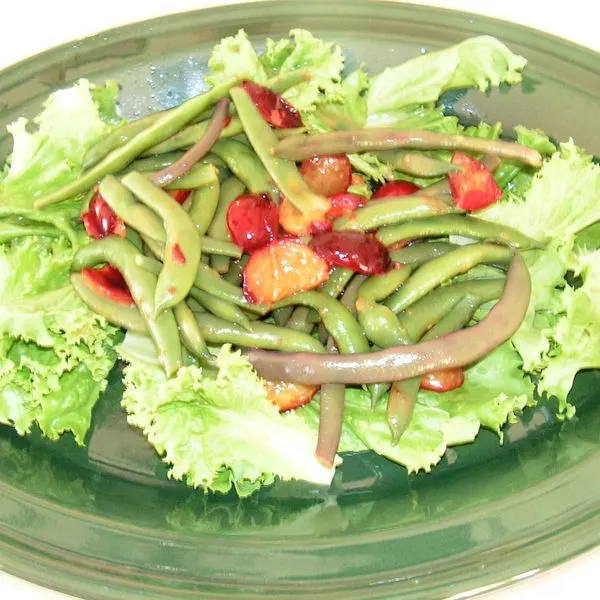 Vegan Vegetarian Green Bean and Plum Salad — Caribbean recipe