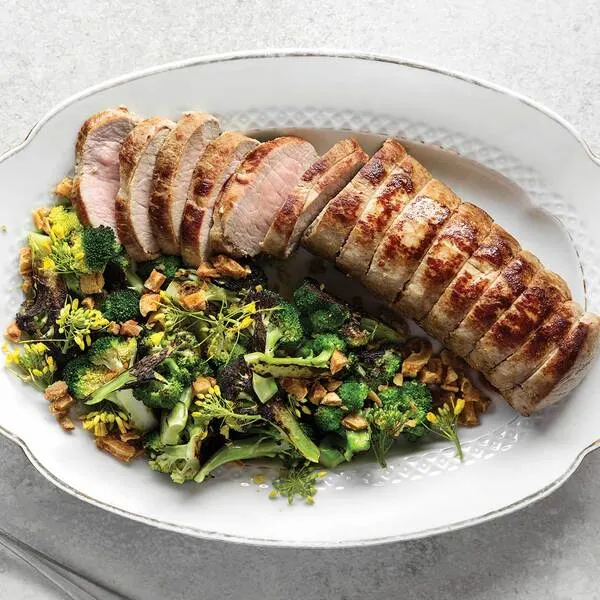 Gluten-Free Dairy-Free Crispy Pork With Seared Broccoli — Japanese recipe