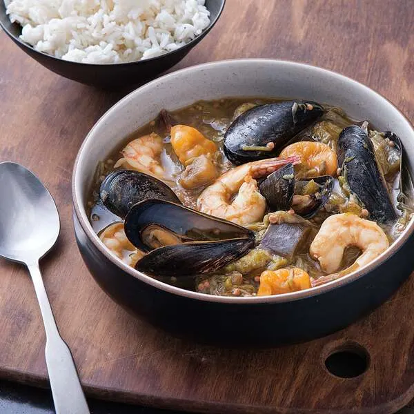 Gluten-Free Dairy-Free Okra and Seafood Stew (Soupoukandia) — American recipe
