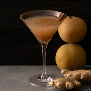 Vegan Vegetarian Atkins Low Carb Spicy Ginger Pear Mocktail — French recipe