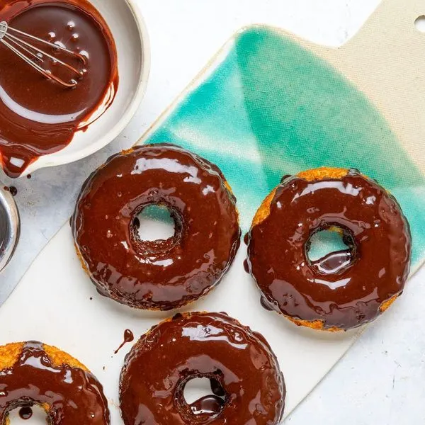 Vegetarian Gluten-Free Keto Chocolate Glazed Donuts — American recipe