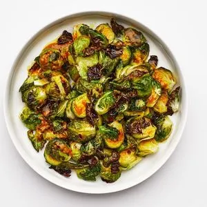 Nut-Free Shellfish-Free Air Fryer Crispy Brussels Sprouts With Honey Butter — American recipe