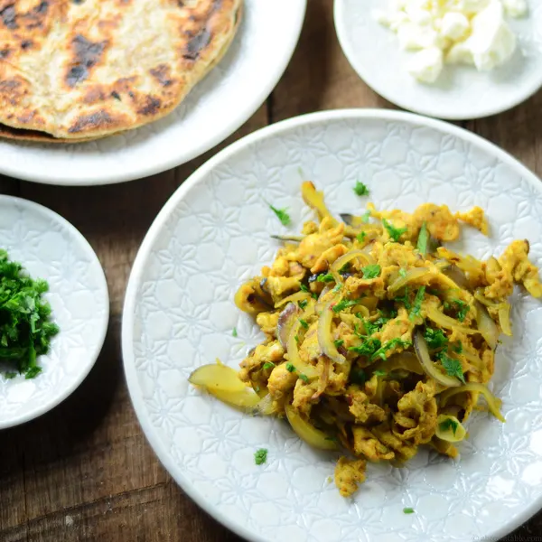 Vegetarian Gluten-Free Indian Scrambled Eggs — Indian recipe