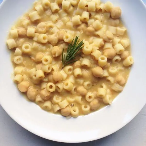 Vegetarian Nut-Free "Pasta e Ceci" (Chickpea and Pasta Soup) — Italian recipe