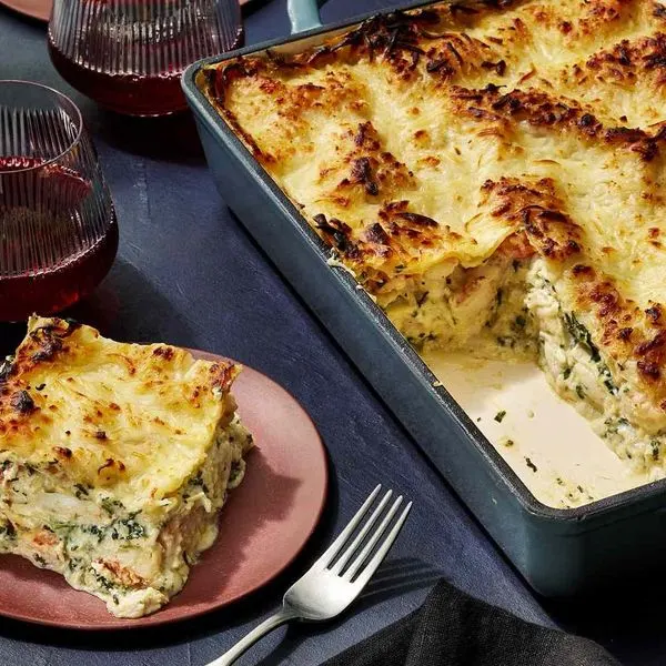 Nut-Free Egg-Free Seafood Lasagna — Italian recipe