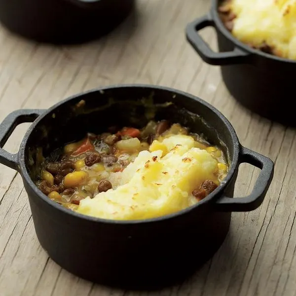 Vegetarian Nut-Free Vegetarian Shepherd's Pies — American recipe