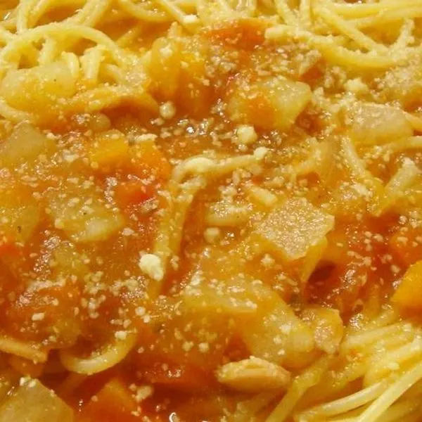 Vegetarian Nut-Free Easy Leftover Vegetable Soup Pasta — Italian recipe