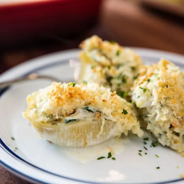 Nut-Free Egg-Free Seafood-Stuffed Shells Recipe — Italian recipe