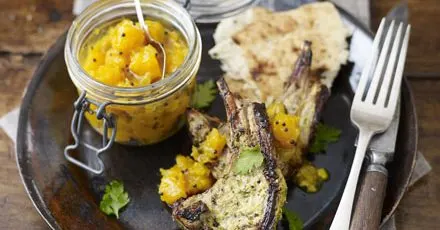Nut-Free Shellfish-Free Indian lamb with spiced pumpkin pickle — Indian recipe