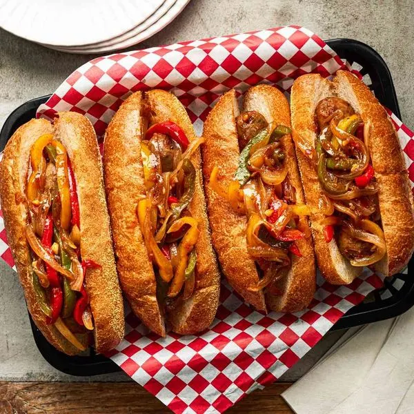 Nut-Free Shellfish-Free Italian Sausage and Peppers Sandwich — Italian recipe