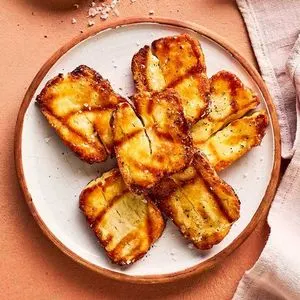 Vegetarian Gluten-Free Air fryer halloumi — Mediterranean recipe