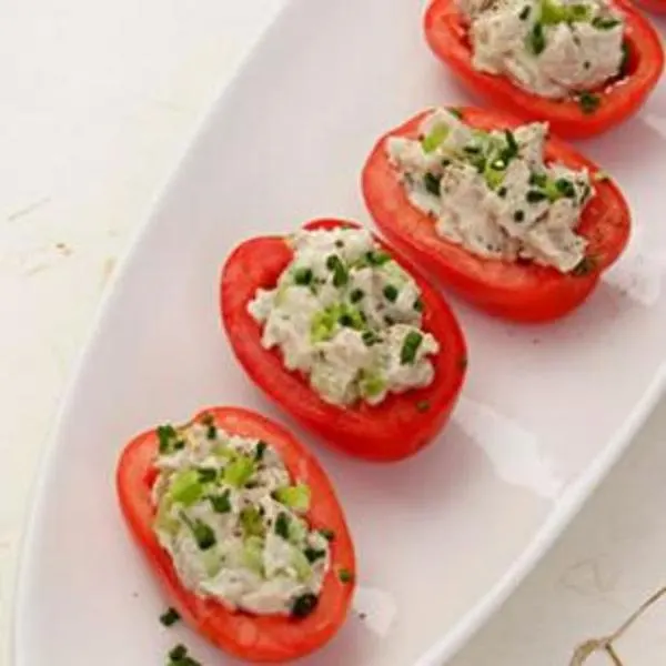 Gluten-Free Dairy-Free Chicken Salad-Stuffed Tomatoes — Mediterranean recipe