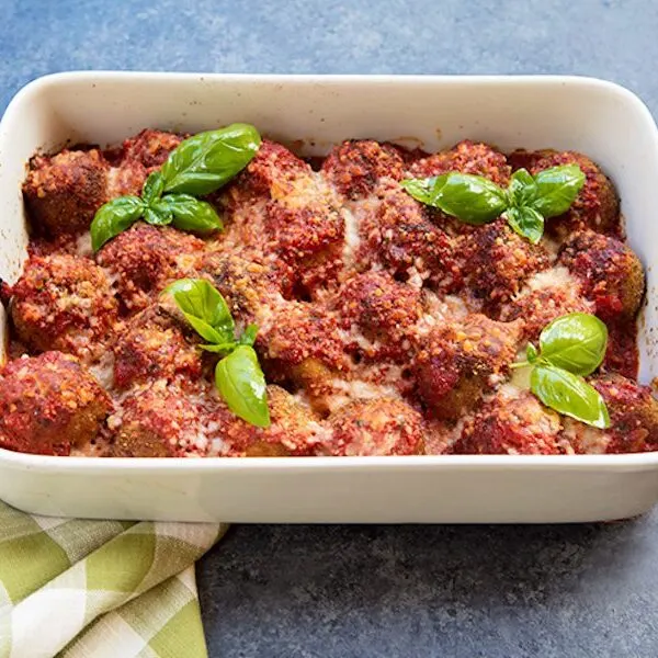 Vegetarian Nut-Free Vegetarian Eggplant and Bean Meatballs — Italian recipe