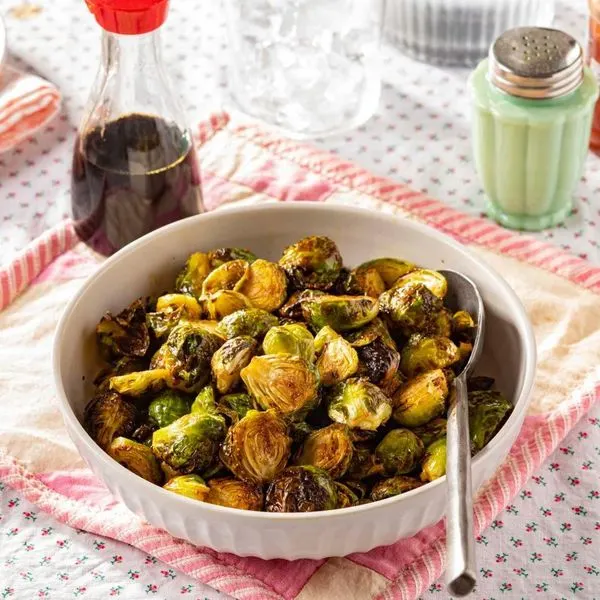 Vegetarian Dairy-Free Air Fryer Brussels Sprouts — Mediterranean recipe