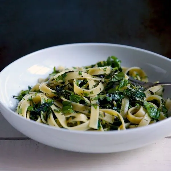Vegetarian Nut-Free Herb-Crushed Pasta — Italian recipe