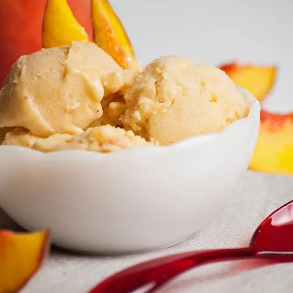 Vegan Vegetarian Dairy-Free Peach Ice Cream — American recipe