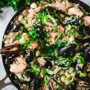 Gluten-Free Dairy-Free Creamy Seafood Risotto Recipe — Italian recipe
