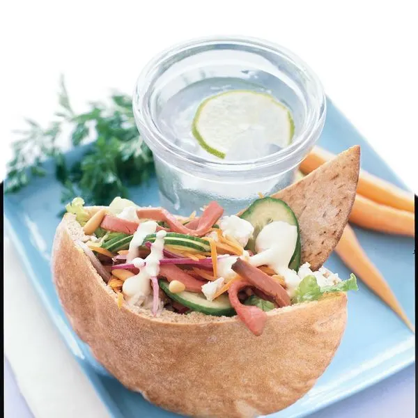 Nut-Free Shellfish-Free Mediterranean Roast Beef Pita — Mediterranean recipe