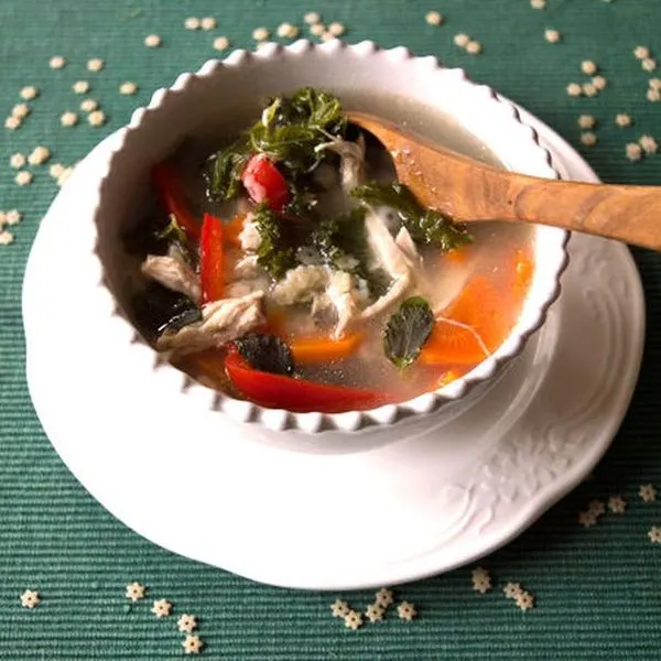 Dairy-Free Keto Chicken Star Noodle Soup — Asian recipe