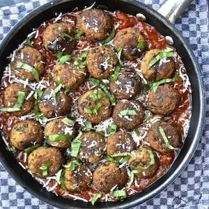 Gluten-Free Nut-Free Vegetarian Eggplant Meatballs — American recipe