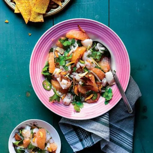 Gluten-Free Dairy-Free Grapefruit-and-Seafood Ceviche — American recipe