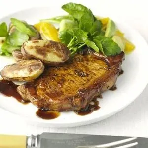 Gluten-Free Dairy-Free Balsamic pork with watercress — British recipe