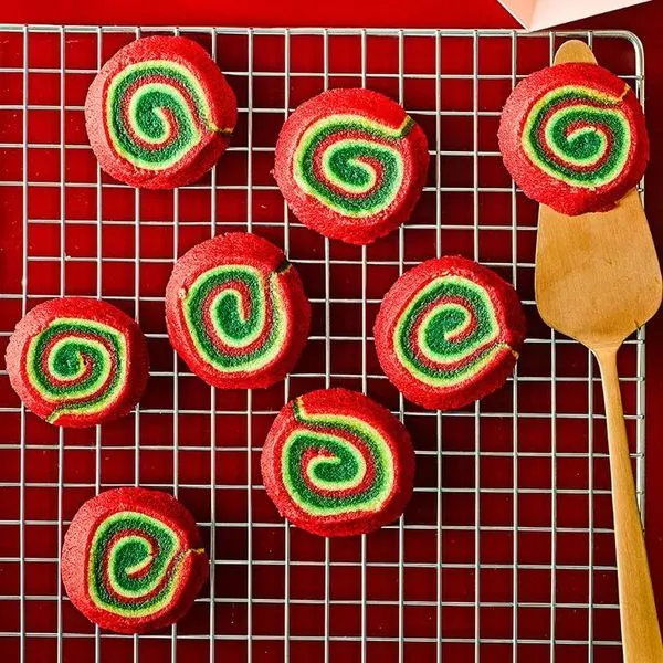 Vegetarian Nut-Free Vegan Christmas pinwheel biscuits — American recipe