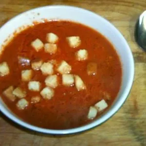 Gluten-Free Dairy-Free Roasted Tomato and Pepper Soup — American recipe