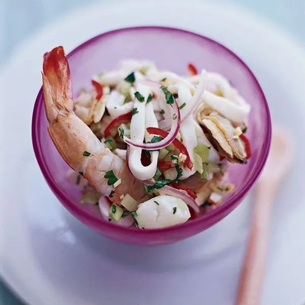 Gluten-Free Dairy-Free Mixed Seafood Seviche — American recipe