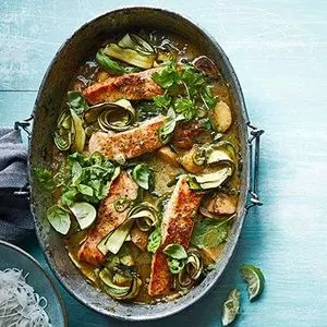 Gluten-Free Dairy-Free One-pan Thai green salmon — South east asian recipe