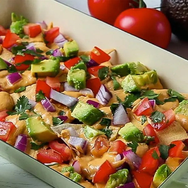 Vegan Vegetarian Vegan nachos — American recipe