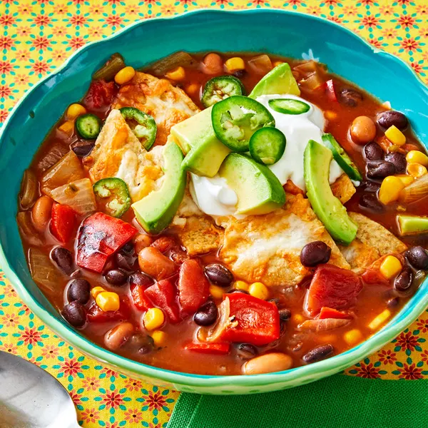 Vegetarian Gluten-Free Vegetarian Enchilada Soup — Mexican recipe