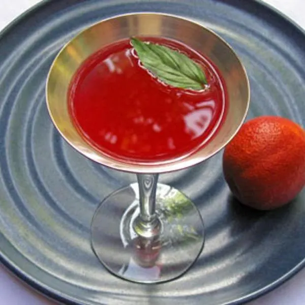 Vegan Vegetarian Thai Basil Blood-Orange Martini — World recipe